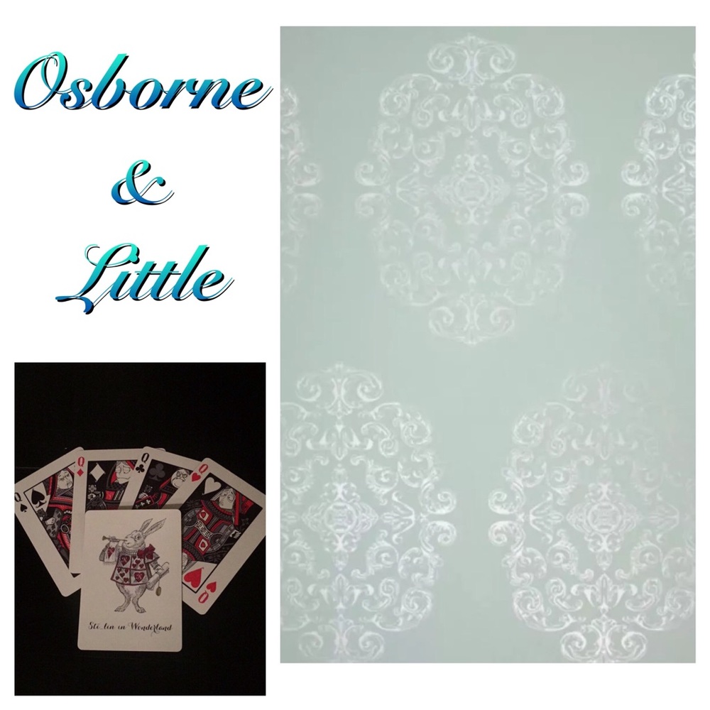 Osborne & Little Wallpaper Lot Zecca Mint Damask